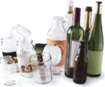 Figure 3.16  : Exemples de  produits en  verre sodocalcique  : bouteilles, pots, bocaux,  flacons  [114]