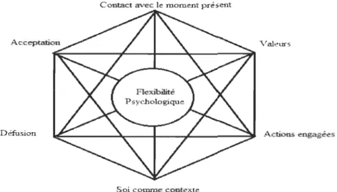 Figure 1.  Modèle de la flexibilité psychologique. 