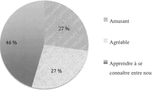 Figure  5.  Deuxième  question:  Décris  comment  tu  as  trouvé  ton  expérience  lors  de  l'expédition Liens Naturels