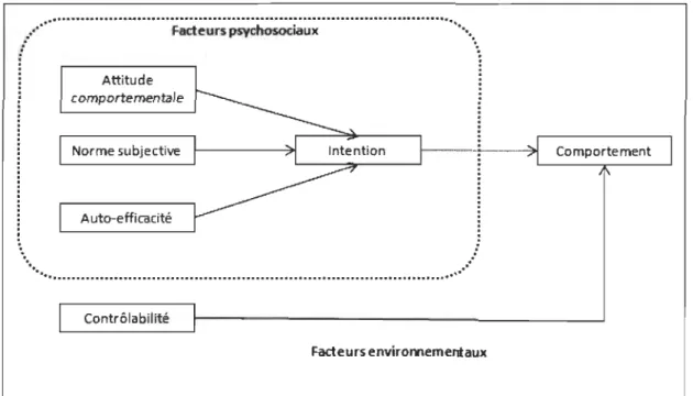 Figure 2.  La Tep selon  l' ajustement d'Ajzen (2002). 