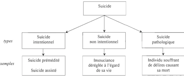 Figure 5.  La proposition de regroupement des suicides. 