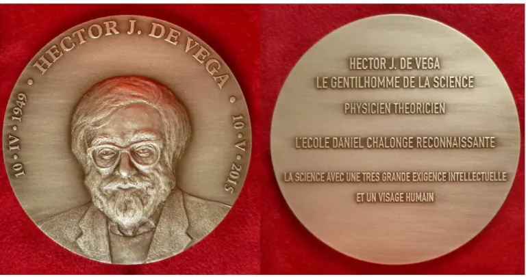 FIG. 2: The H´ ector de Vega Medal