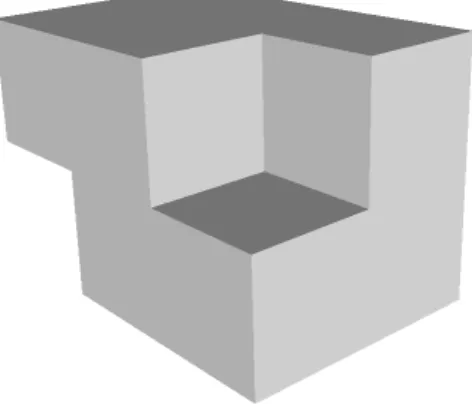 Fig. 2. The cubical complex associated to the discrete object in Fig. 1