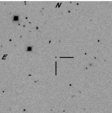 Fig. 1. K S -band finder chart for CFBDS0059. The field of view is 2 by 2 arcminutes.