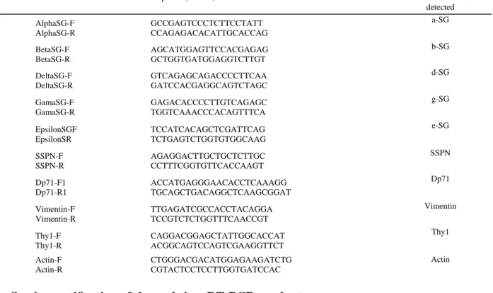 Table 1 Primers used for RT-PCR  