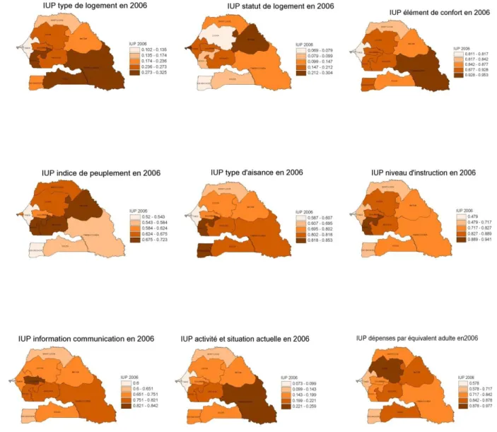 Figure 4 – 4 : Répartition des IUP selon les régions  du Sénégal en 2006 