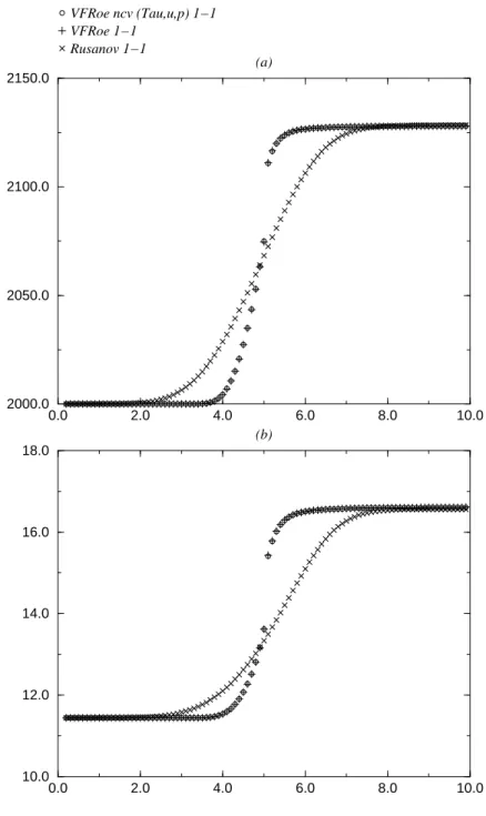 Figure 1.6: Case 3.2: velocity (a) - γ(p, ρ) ˆ (b)