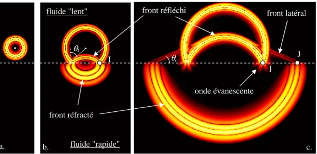 Figure 3.1 : Représentation instantanée du champ de vitesse dans le cas d'une interface fluide – fluide