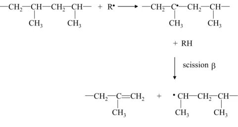 Figure II.1 : Mécanisme d'une scission  β  dans le cas du PP.  