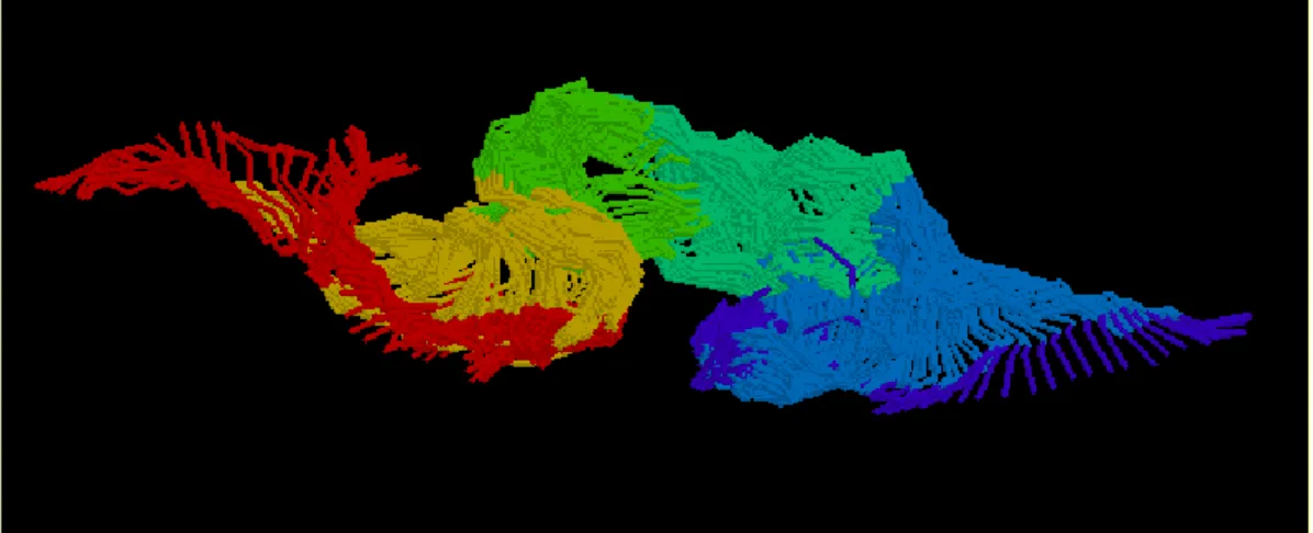 Figure 19. Représentation du mouvement moléculaire lors d’une simulation de 250 ps à partir de la conformation  étendue du GLP-1-(7-36) amide