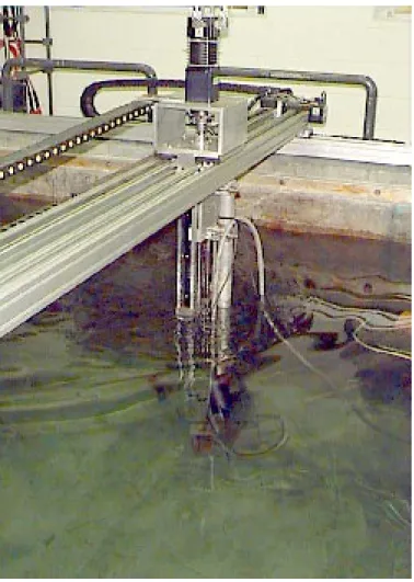 Figure 3.1: The Cartesian robot in the Ocean Systems Lab water tank.