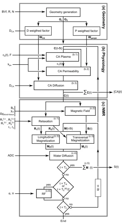 Figure 1. Algorithm sketch of the simulation. Only the most important parameters have been represented