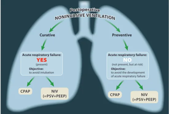 Fig. 1. The two main strategy approaches for applying postoperative noninvasive ventilation (NIV)