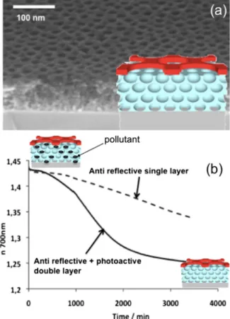 Fig. 12. (a) Scheme of heterogeneous hydrophobic layer with hydrophilic patches. (b) Static water sessile drop on hydrophilic INPs and (c)  hydro-phobic INPs.