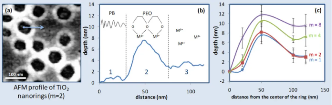 Fig. 5. Nanoperforated layers obtained from solutions having m equal to 1.8, 4 and 10