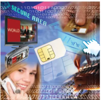 Figure 1.3 – Example of SC uses: radio-mobile telephony, multimedia ID etc . . .