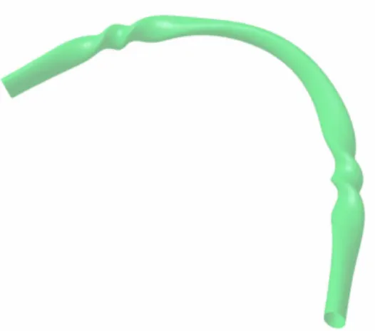 Figure 2: An example of twisted and bent waveguide