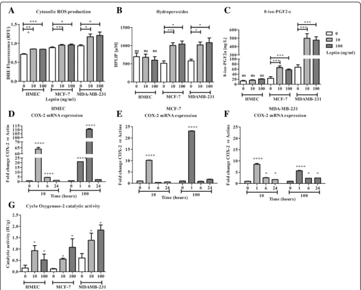 Fig. 4 Characterization of non-enzymatic and enzymatic lipid peroxidation in the presence of leptin