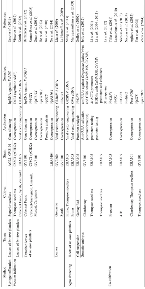 TABLE 4.Examples of Agrobacterium-mediated transformation assays (modified from Jellyet al., 2014)