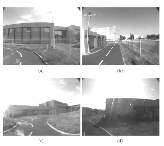 Figure 3.16 – Aperçu de quelques images de l’environnement PAVIN. Celles-ci sont issues de la trajectoire présentée ici.