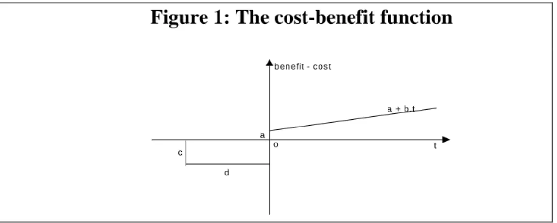 Figure 1: The cost-benefit function 