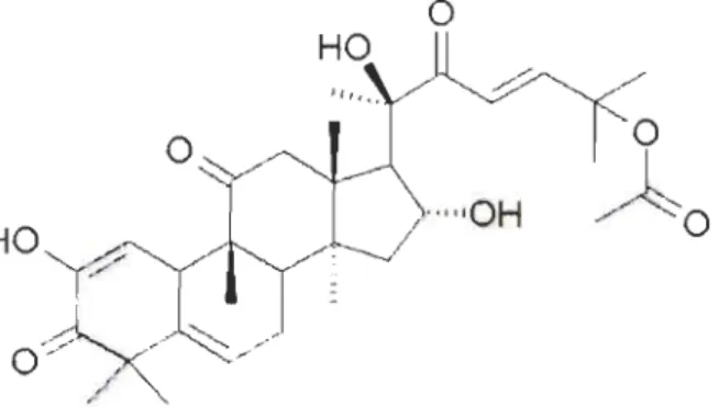 Figure 1.6  Structure moléculaire de  la Cucurbitacine E  (tiré  de  l' Institut national  du  cancer des États-Unis) 