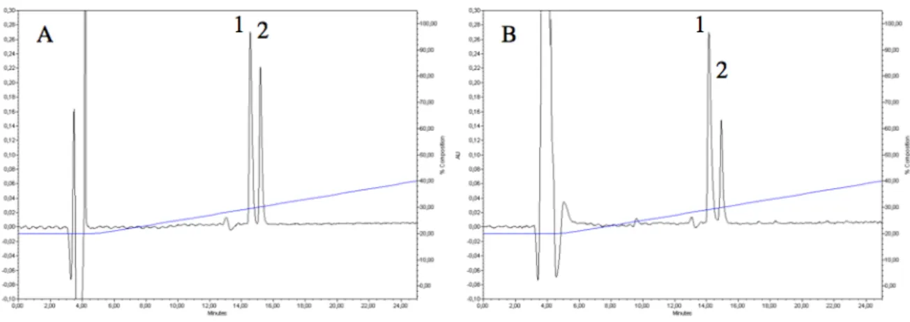 Figure 3S. HPLC profile showing the enzymatic activity of the Ap-B with the Arg 0 -Leu 5- enkephalin  substrate (A)