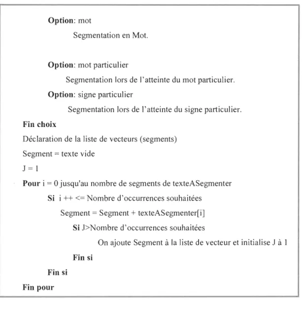 Figure 17 - Système de classification. 