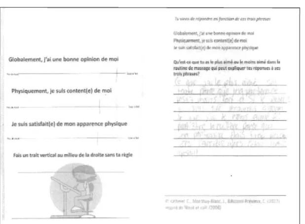 Figure 3.  Exemple d«  réponses dans le carnet personnel 