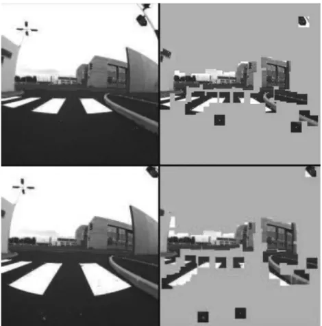 Fig. 10 shows the results obtained when processing images cap- cap-tured from a mobile robot in experimental conditions