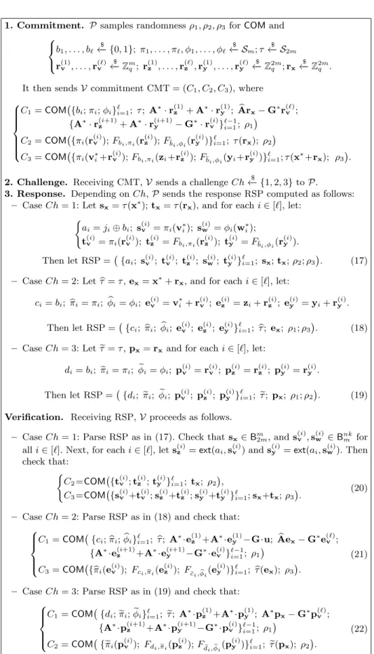 Fig. 4: A zero-knowledge argument of knowledge for the relation R ring .