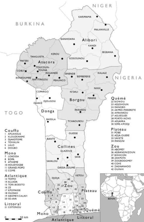 Figure 1: Administrative map of Benin