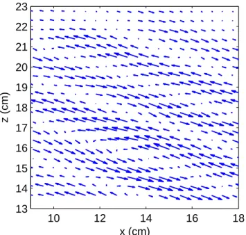 Fig. 5 Zoom of the velocity field generated by the generator.