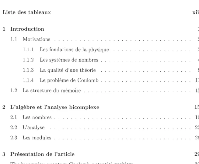 Table  des  matières 