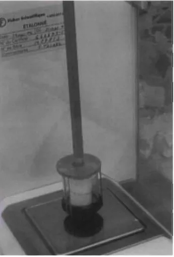 Figure 3-8  Sam pIe  holder with his stem mounted for the mercury intrusion  test 