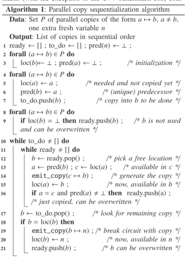 Figure 5 gives, for each variant, the ratio of number of remaining static copies compared to the less accurate  tech-nique (Intersect)