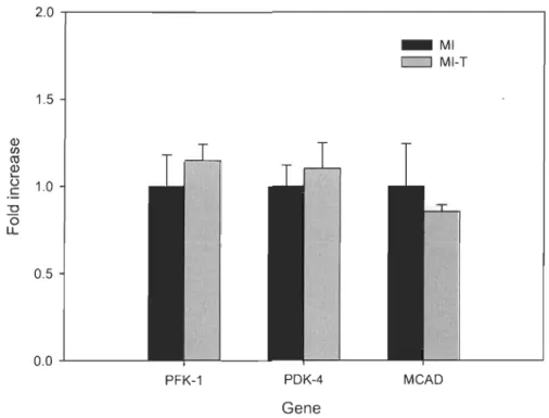 Figure  5-2.  Representative  rnRNA  expression  of metabolic  genes  in  the  left  ventricle  one week post-MI