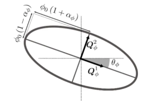 Fig. 9 Ellipse-based visualization of the nematic tensor associated with the distribution φ.