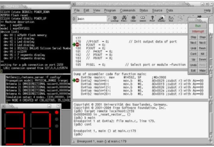 Figure 5: Wsim remote debugging.