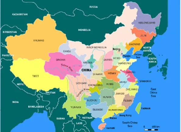 Figure 1: China provinces