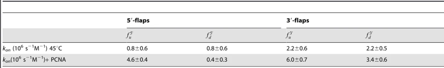 Table 3. Association rate constants at 45 u C.