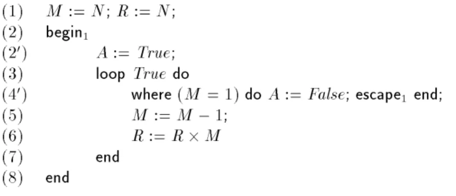 Figure 3: The data-parallel factorial, L 0 version with the auxiliary variable