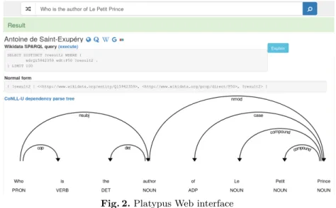 Fig. 2. Platypus Web interface