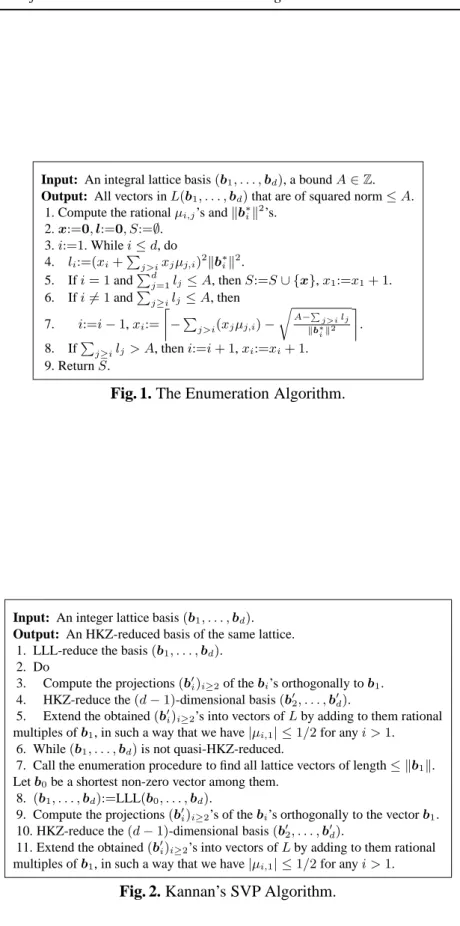 Fig. 1. The Enumeration Algorithm.
