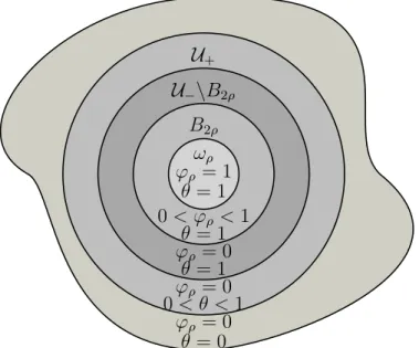 Figure 3.2: Domains of definition of θ and ϕ ρ