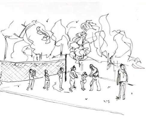 Fig. 11 – JADE, 26/10/2017 : Une partie de balle au prisonnier pendant un temps libre 