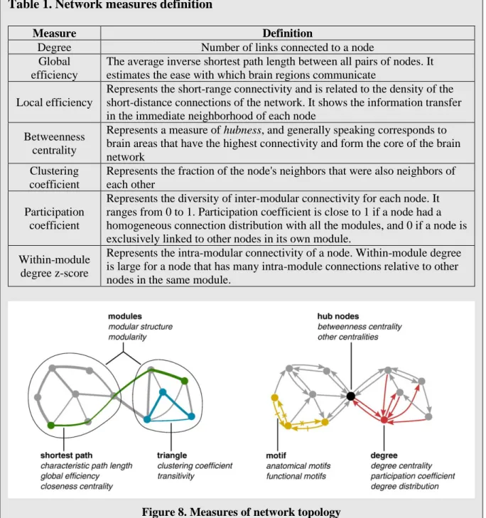 Table 1. Network measures definition 