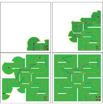 Figure 2.2: Sensor-based random graph exploration in simulation (Franchi et al., 2009)