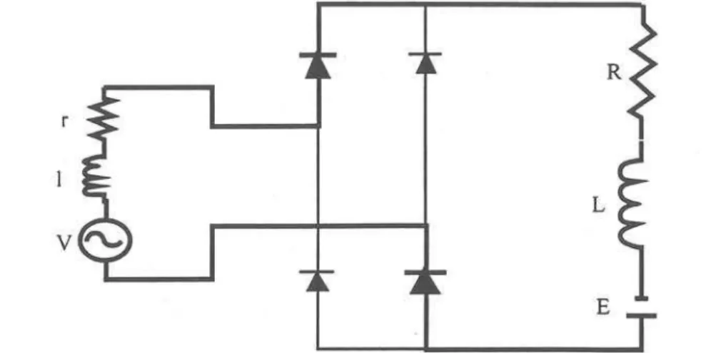 Figure  2-1  Circuit actif d'un redresseur pendant une séquence de  conduction 