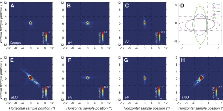 Fig. 2. Gaze positions from eye movement data collected during the symmetry tasks, combined for all participants